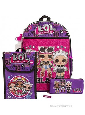 LOL Surprise Purple Back too School Essentials Set for Girls Purple Size 16"