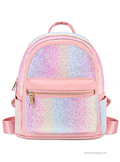 mibasies Mini Backpack for Girls Rainbow Purse