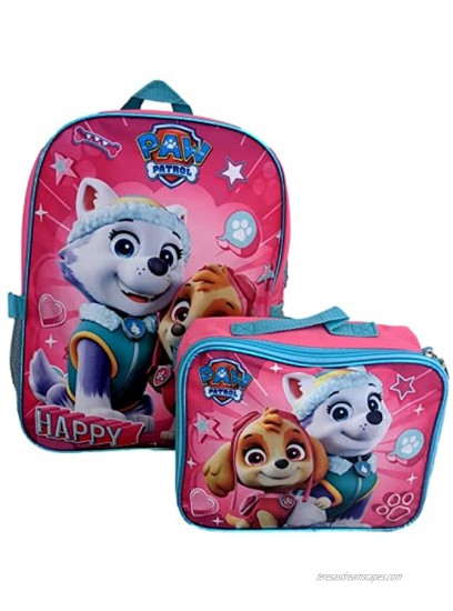 Nickelodeon Girl Paw Patrol 16 Backpack With Detachable Matching Lunch Box