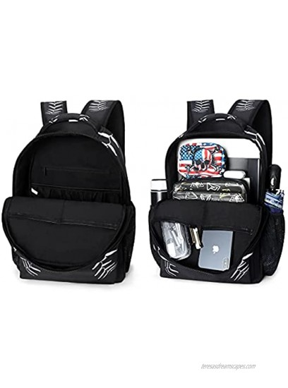 Oarencol Baseball Sport Softball American Backpacks School Book Travel College Shoulder Bag for Women Girls Men Boys