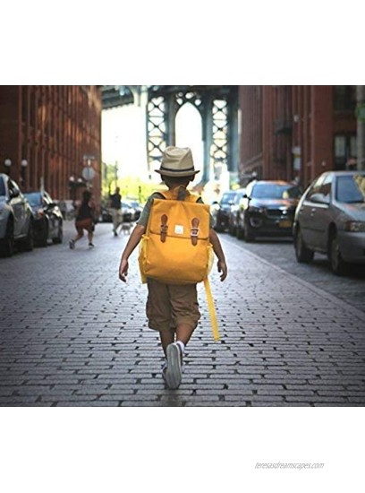 Perry Makin Charlie Kids School Backpack – Stylish Durable Water-Resistant Mustard
