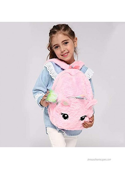 Plush Unicorn Backpack Mini Unicorn Backpack for Girls Pink
