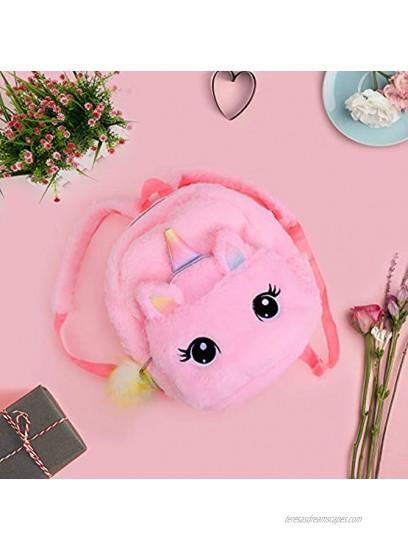 Plush Unicorn Backpack Mini Unicorn Backpack for Girls Pink