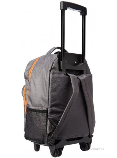Rockland Double Handle Rolling Backpack Charcoal 17-Inch