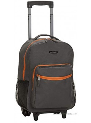 Rockland Double Handle Rolling Backpack Charcoal 17-Inch