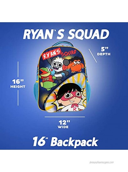Ryan’s World Backpack for Boys & Girls Ryan School Bookbag 16 Inch