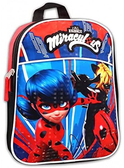 The Miraculous Ladybug MINI Backpack Set ~ 3 Pc School Supplies Bundle With 11 Miraculous Ladybug School Bag for Girls Kids Super Hero Girls Fun Pack and More