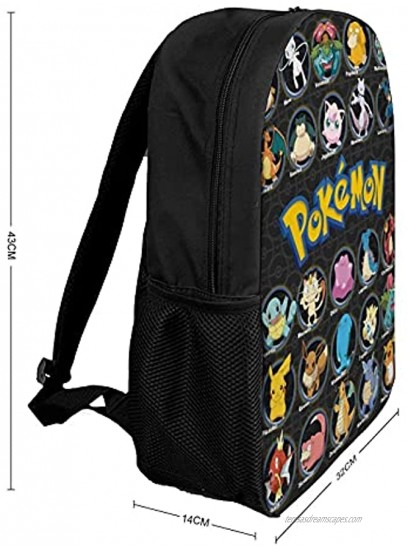 Valvia Backpack Anime Book Bag 17 Inch Casual School Bag for Teen & Adult