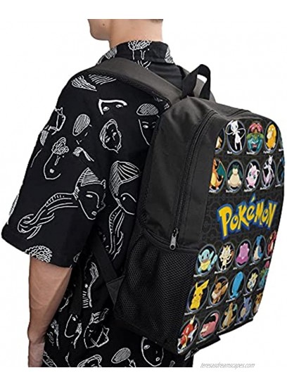 Valvia Backpack Anime Book Bag 17 Inch Casual School Bag for Teen & Adult