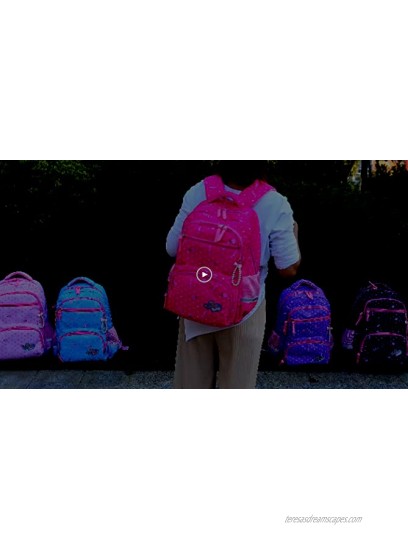 Water Resistant Girls Backpack for Primary Elementary School Large Kids Bookbag Laptop Bag Large Style 1- Blue