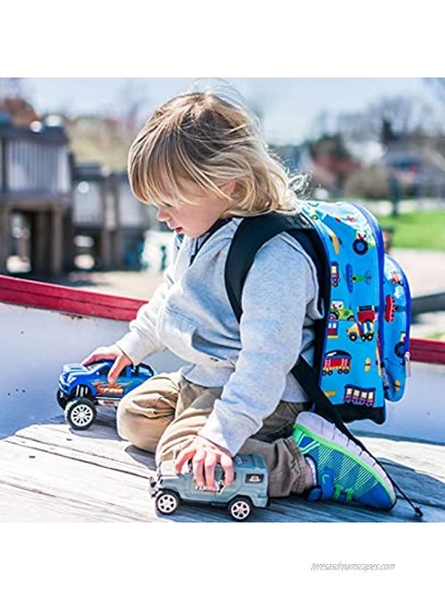 Wildkin Backpack for Toddlers Boys and Girls Ideal for Daycare Preschool and Kindergarten Perfect Size for School and Travel Mom's Choice Award Winner One Trains Planes and Trucks