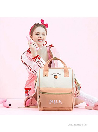 ZOMAKE Cute Backpack for Women Girls Kawaii Travel Backpack School Backpack with Wide Doctor Style Top Opening