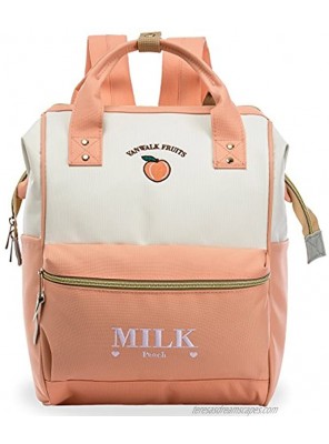 ZOMAKE Cute Backpack for Women Girls Kawaii Travel Backpack School Backpack with Wide Doctor Style Top Opening