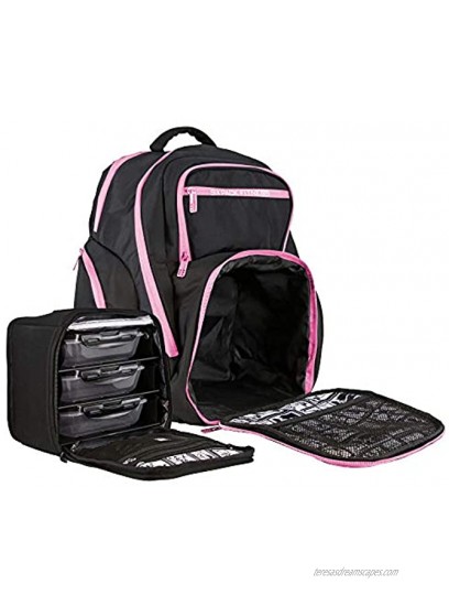 6 Pack Fitness Expedition 300 Backpack W Removable Meal Management System Black Neon Pink