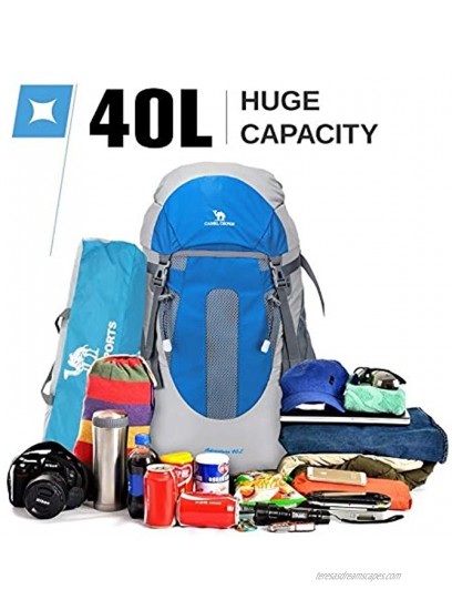 CAMEL CROWN 40L Waterproof Travel Hiking Backpack Lightweight Daypack Handy Camping Outdoor Backpack