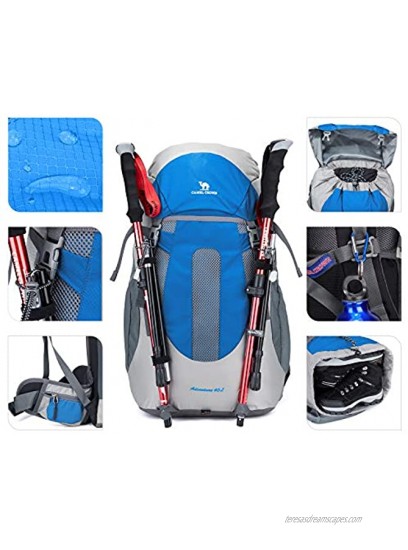 CAMEL CROWN 40L Waterproof Travel Hiking Backpack Lightweight Daypack Handy Camping Outdoor Backpack