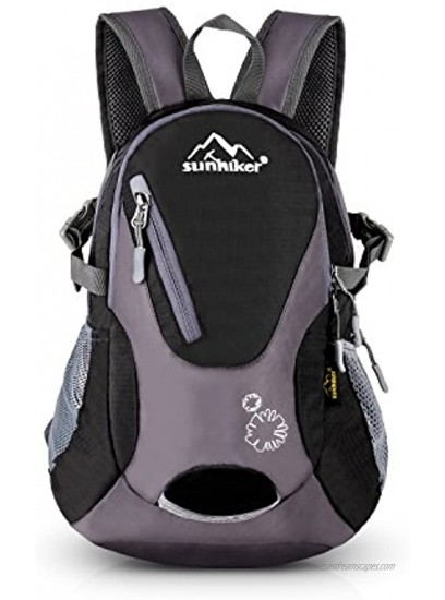 Cycling Hiking Backpack Sunhiker Water Resistant Travel Backpack Lightweight SMALL Daypack M0714 Black