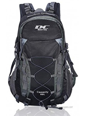 Diamond Candy Waterproof Hiking Backpack for Men and Women 40L Lightweight Day Pack for Travel Camping