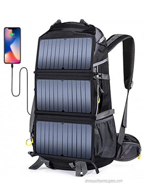 ECEEN Solar Powered Backpack with 20 Watts Solar Charger 78L Rucksack
