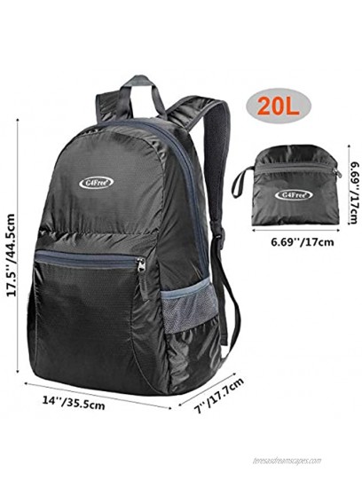 G4Free 20L Lightweight Packable Backpack Travel Hiking Daypack Foldable