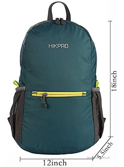 HIKPRO 20L The Most Durable Lightweight Packable Backpack Water Resistant Travel Hiking Daypack for Men & Women