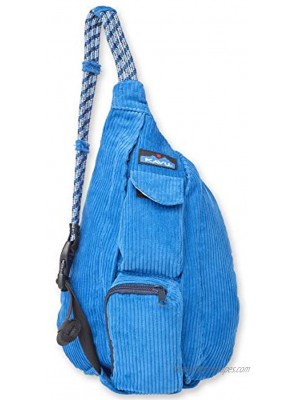 KAVU Mini Rope Cord Bag Corduroy Sling Strong Blue