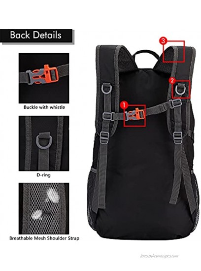 MAXTOP Hiking Backpack 40L Lightweight Packable for Traveling Camping Water Resistant Foldable Outdoor Travel Daypack