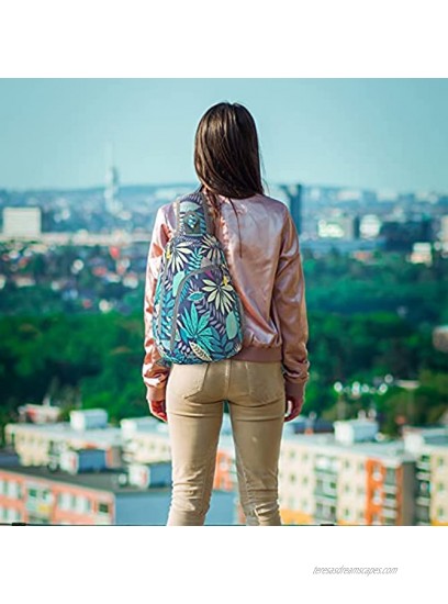 Peicees Sling Bag for Men Women Multipurpose Sling Backpack Crossbody Shoulder Bag Travel Hiking Chest Bag Daypack