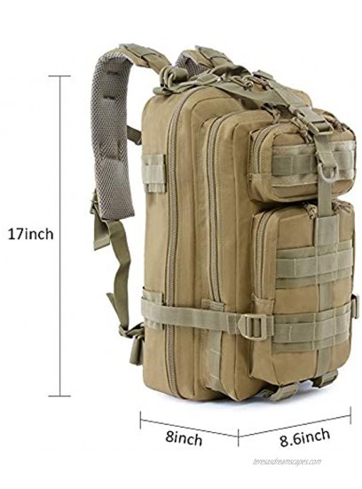 Roaring Fire Military Tactical Assault Backpack EDC Outdoor Backpack Trekking Backpack 30L Army Rucksack Molle Pack Go Bag Get Home Bag for EDC Tactical Use Camping Hiking