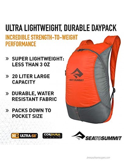 Sea to Summit Ultra-Sil Ultralight Day Pack 20-Liter Orange