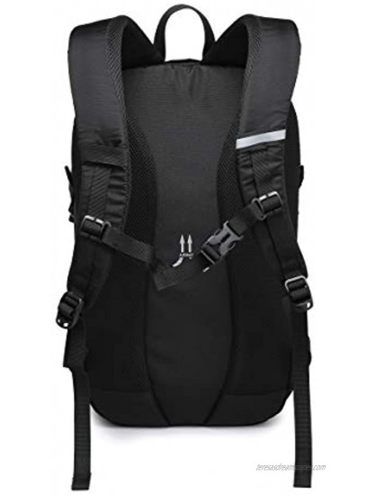Sinotron 25L Travel Hiking Backpack Daypack for Men Women Black