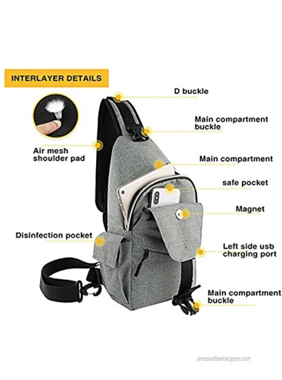 Sling Bags Cross body Bags For Women Men Sling Backpack Shoulder Bags Chest Bag Travel Hiking Day pack