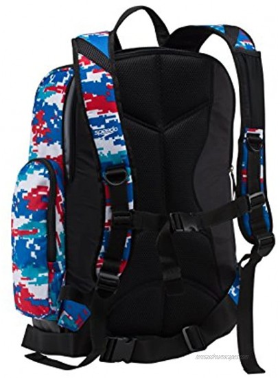 Speedo Large Teamster Backpack 35-Liter Digi Camo Red White Blue One Size