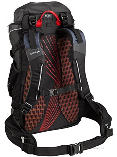 Speedo Unisex-Adult X-Large Tri Clops Backpack 50-Liter Black Grey Red