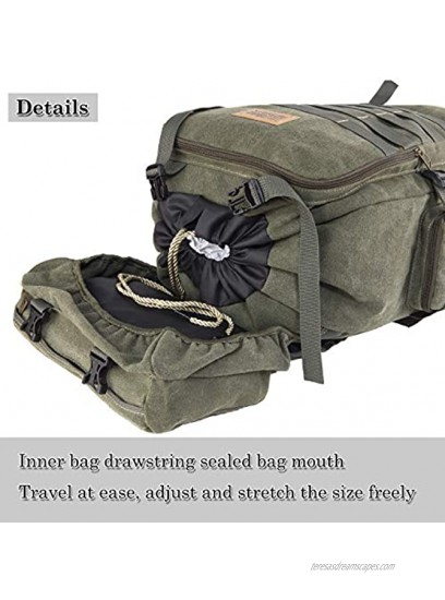 Stageya Tactical Hiking Backpack Travel Daypacks 70 Liters Waterproof Mountain Sports Bags with Rain Cover Included