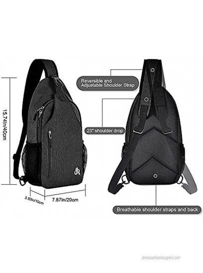 Y&R Direct 15.7 Inch Crossbody Sling Backpacks Sling Bags Waterproof Travel Hike Bag for Women Men Gift