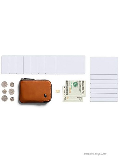 Bellroy Card Pocket Small Leather Zipper Card Holder Wallet Holds 4-15 Cards Coin Pouch Folded Note Storage