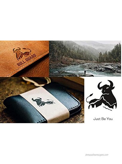 Bull Guard Best Trifold Wallets For Men And RFID Wallets For Men Genuine Leather Wallet Great For Work Travel Outdoors With ID and a Secret Pocket