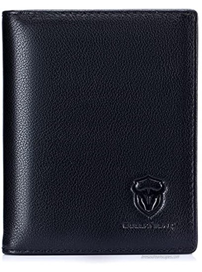 Bullknight Large Capacity Stylish Bifold for men made with Genuine Leather Wallet with Multi Credit Card Holder packaged in a beautiful Gift Box BLACK
