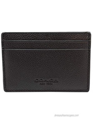 Coach Men's Money Clip Card Case Calf Leather Wallet F75459