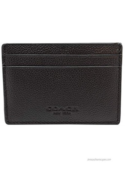 Coach Men's Money Clip Card Case Calf Leather Wallet F75459