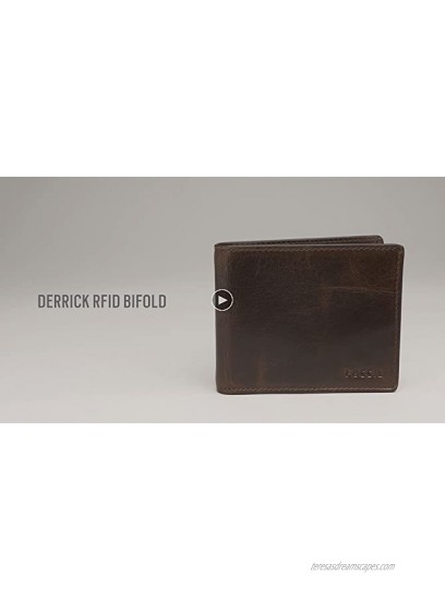 Fossil Men's Derrick RFID-Blocking Leather Bifold Wallet