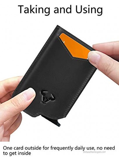 Mens Slim Wallet Card Holder,Bigant Aluminium Money Clip Wallet 10 Cards RFID Blocking
