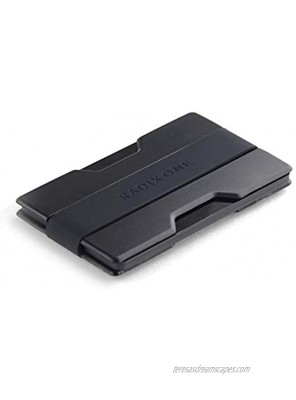 Radix One Slim Wallet Black Black Minimalist Ultralight Thin Polycarbonate Money Clip