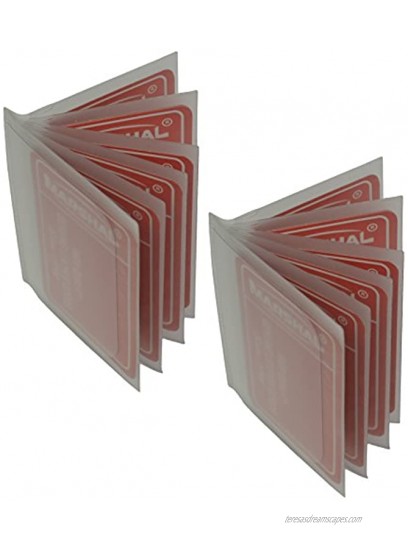 Set of 2 Heavy Duty Vinyl 6 Pages Insert for Bifold or Trifolds Wallet MADE IN USA