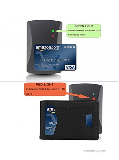 Slim Minimalist Front Pocket Wallet with Money Clip for Men Genuine Leather RFID Blocking
