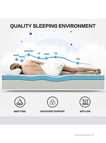 ST Starcast 3 Inch Memory Foam Mattress Topper King Size Gel-Infused Cooling Bed Topper with Removable & Washable Bamboo Fiber Cover Zipper Closure