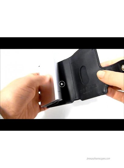 Black Leather Credit Card Holder with Black Stitching