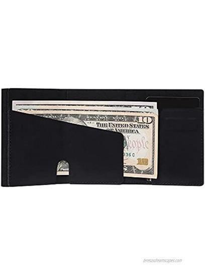 Card Blocr Best Slim Wallet RFID Blocking Credit Card Holder Black PU Leather and Metal Card Holder