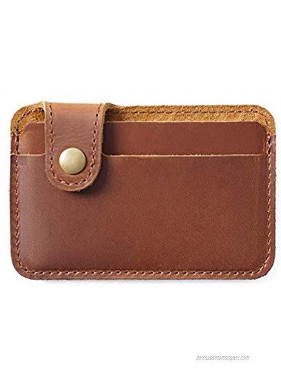 Card Case Wallet Genuine Leather Front 100% Cowhide Multi Card Organizer Case